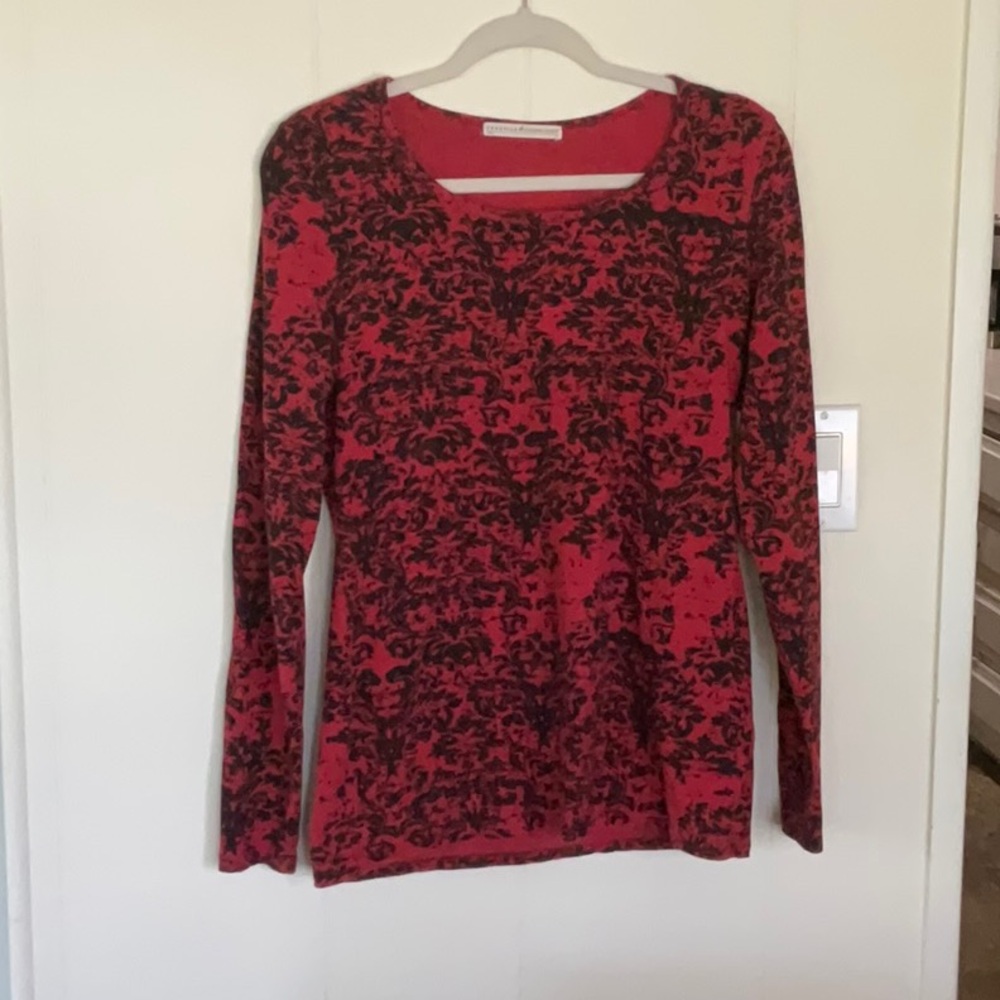 Peruvian Connection Red Long Sleeve top
